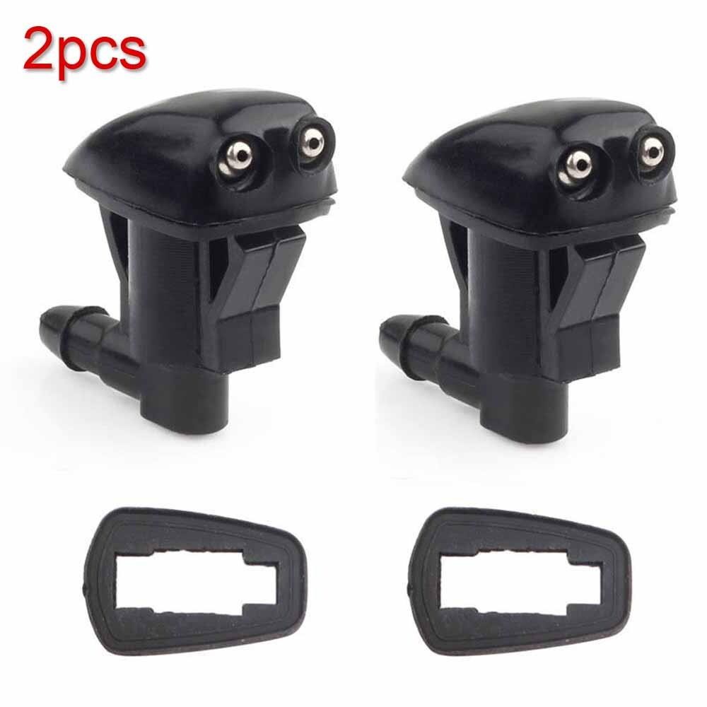 2pcs Car Front Windshield Washer Wiper Spray Nozzle Auto Exterior Accessories