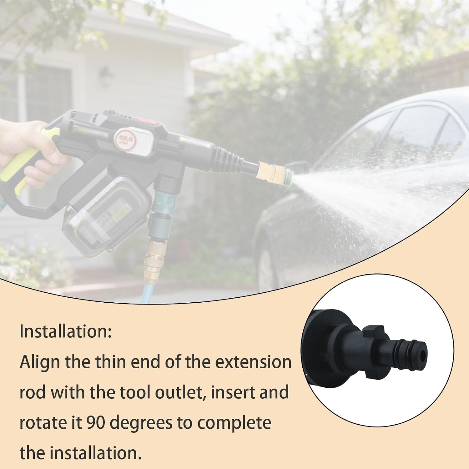 5.9 inch Nozzle portable pressure cleaner tool suitable for Worx HydroShot