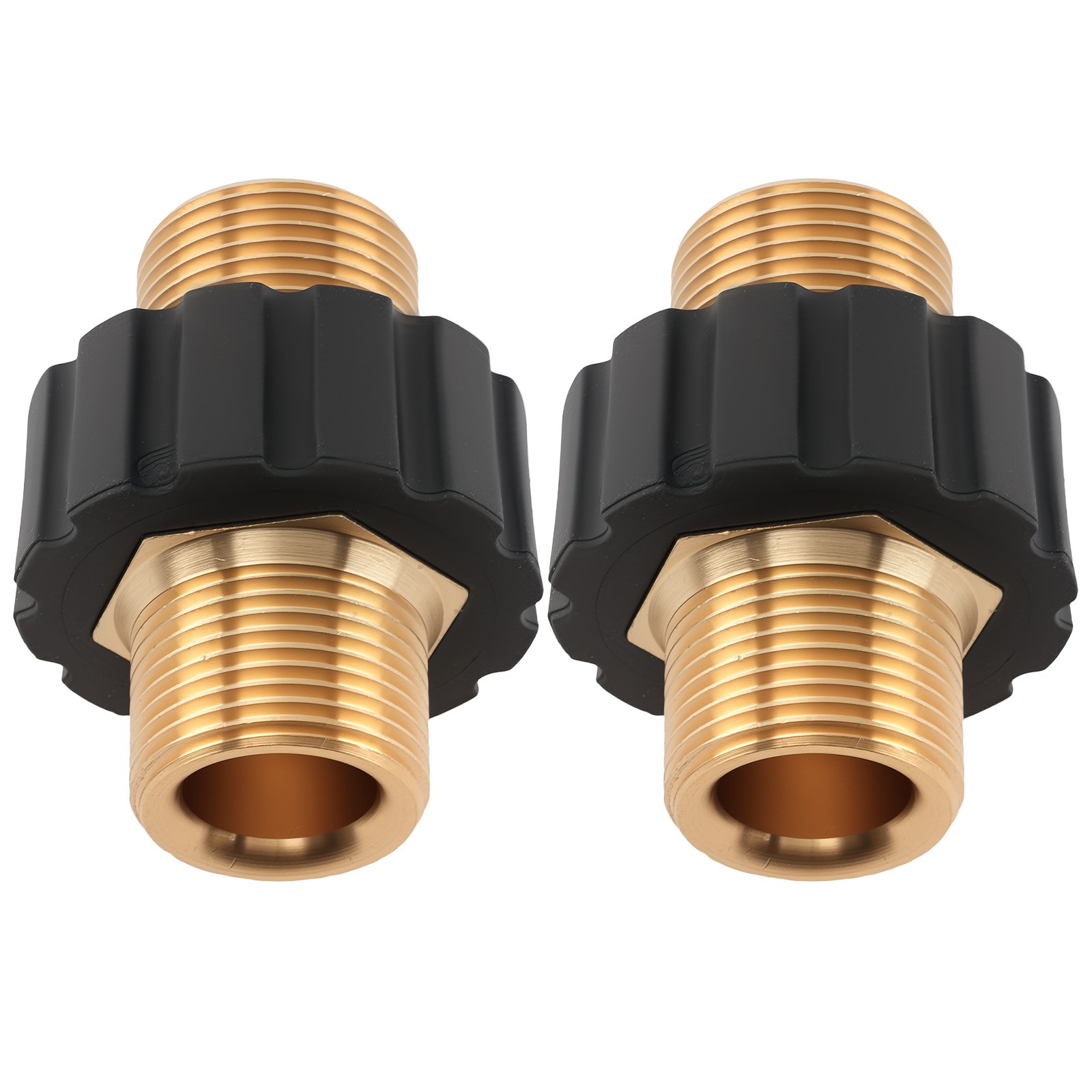 M22 14mm Male Brass Pressure Washer Adapter Quick Release Coupling 2Pack