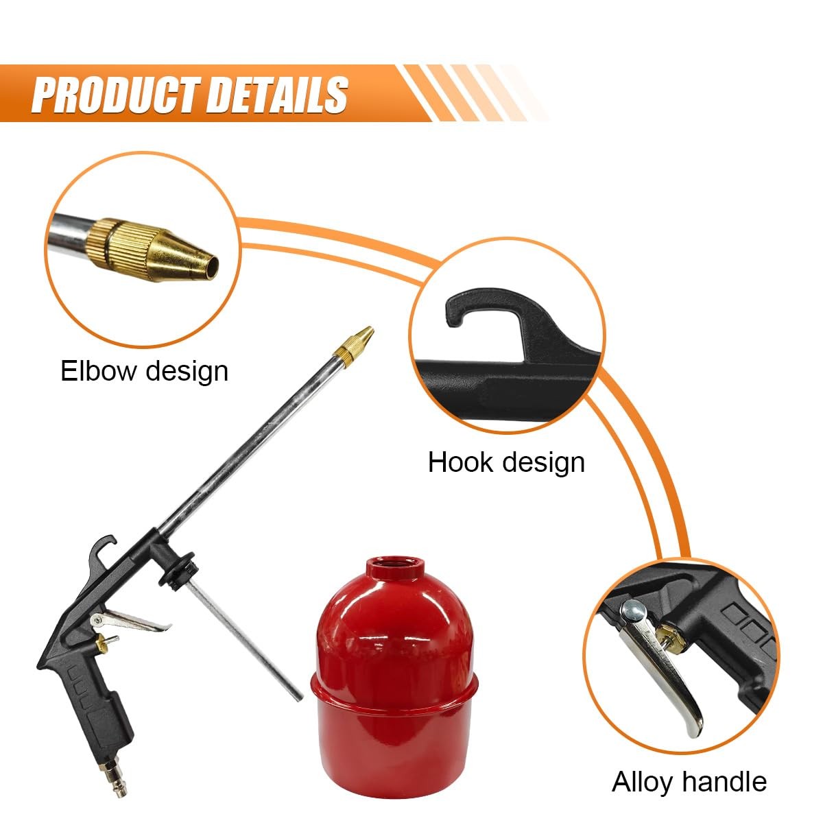 Car Air Engine Cleaning Spray , High-Pressure Air Nozzle Blow with 1-Liter Me…