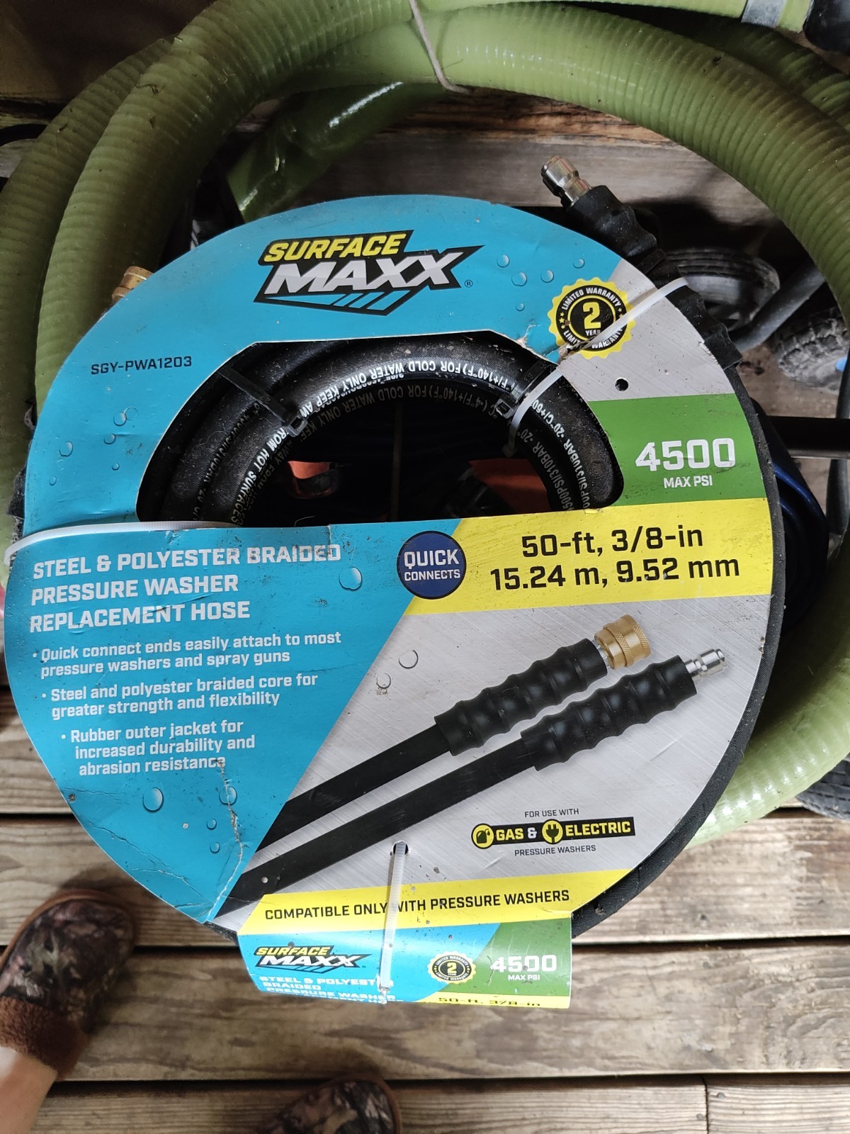 Surface Maxx Pressure Washer Accessories Replacement Hose With Heliwoo Wand
