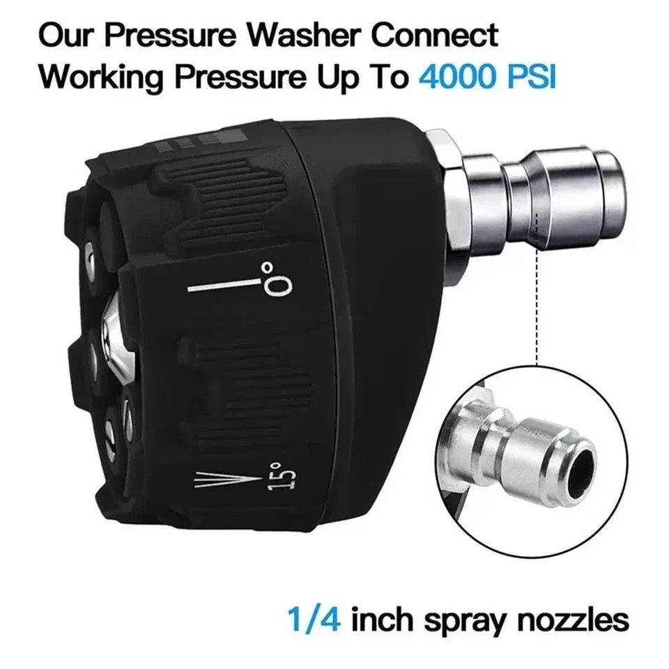1Pc High Pressure Washer Nozzle Tips 6-in-1 Adjustable for Power Washer 1/4 Inch