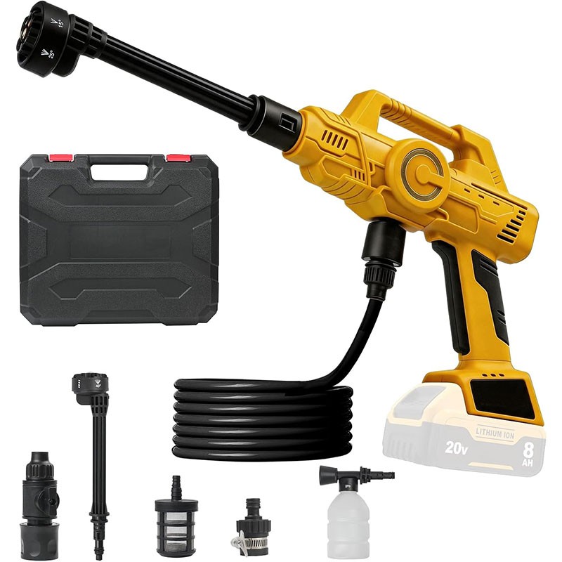 6in1 Cordless Pressure Washer Compatible with Dewalt 20V Battery(No Battery)
