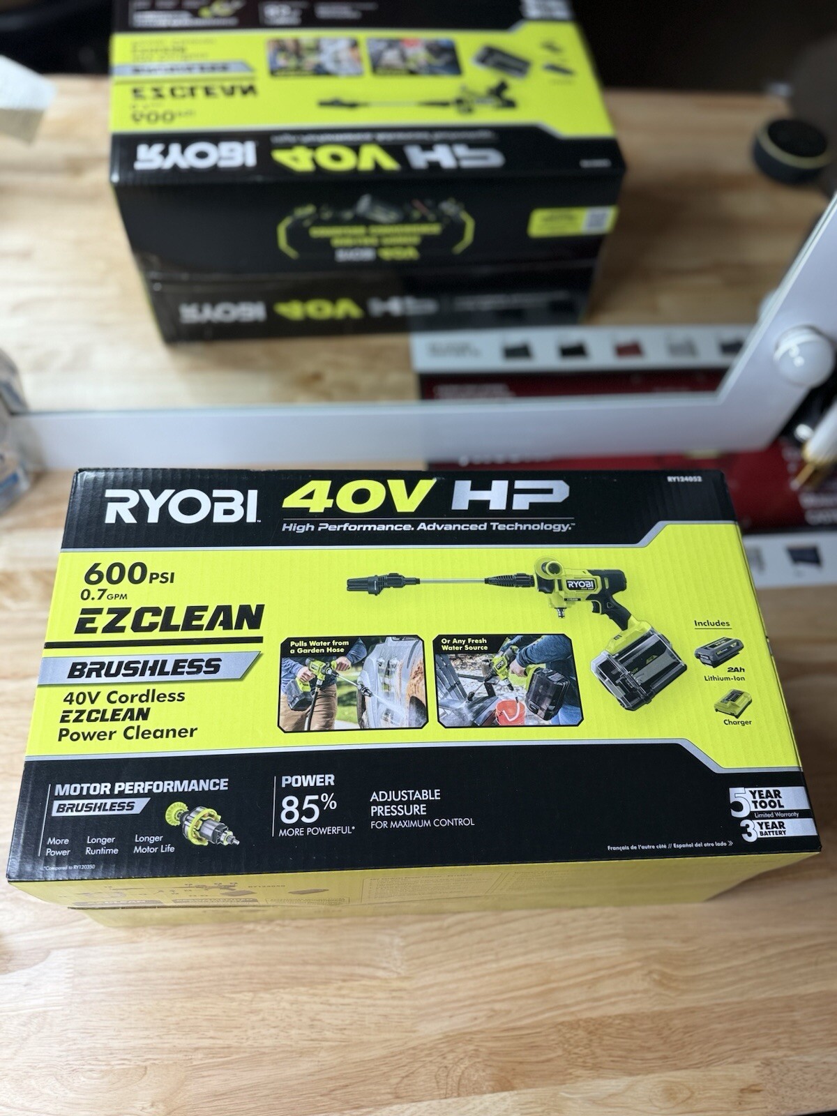 RYOBI 40V RY124052 HP Brushless 600psi EZ Clean Power Cleaner – Tool Only