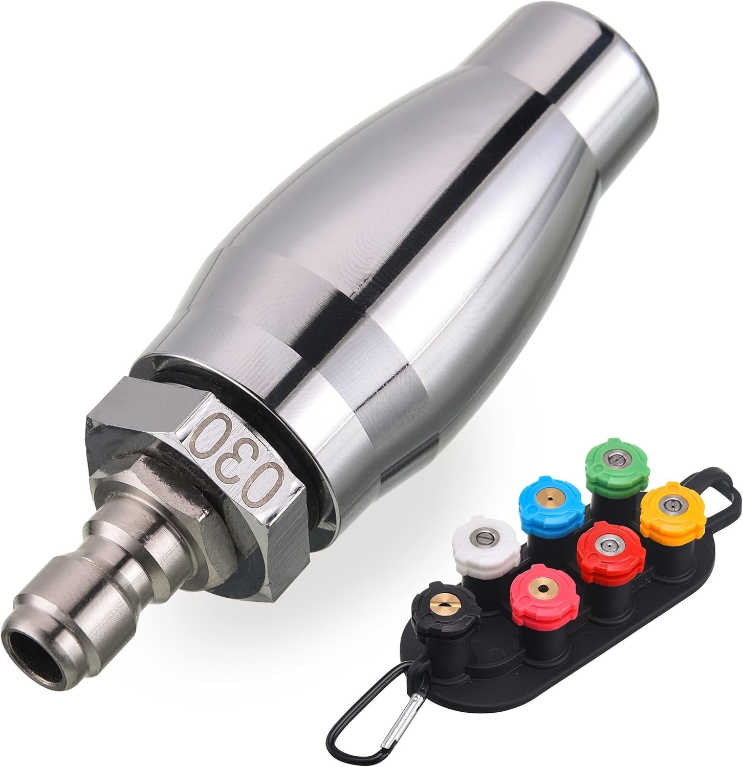 High-Performance Turbo Nozzle for Pressure Washer with 7 Tips & Holder 3600 PSI