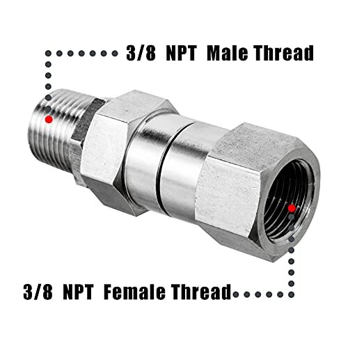 Pressure Washer Swivel 3/8 Inch NPT Thread Pressure Washer Fittings 5000 PSI …