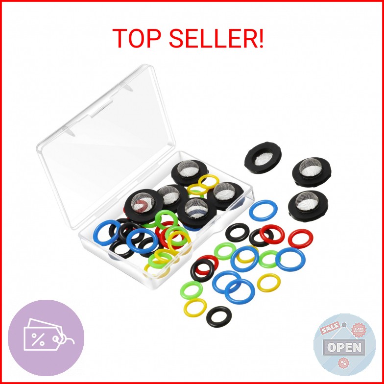 48 Pieces O-Ring Power Pressure Washer Kit 6 Sizes Sealing Stainless Steel Filte