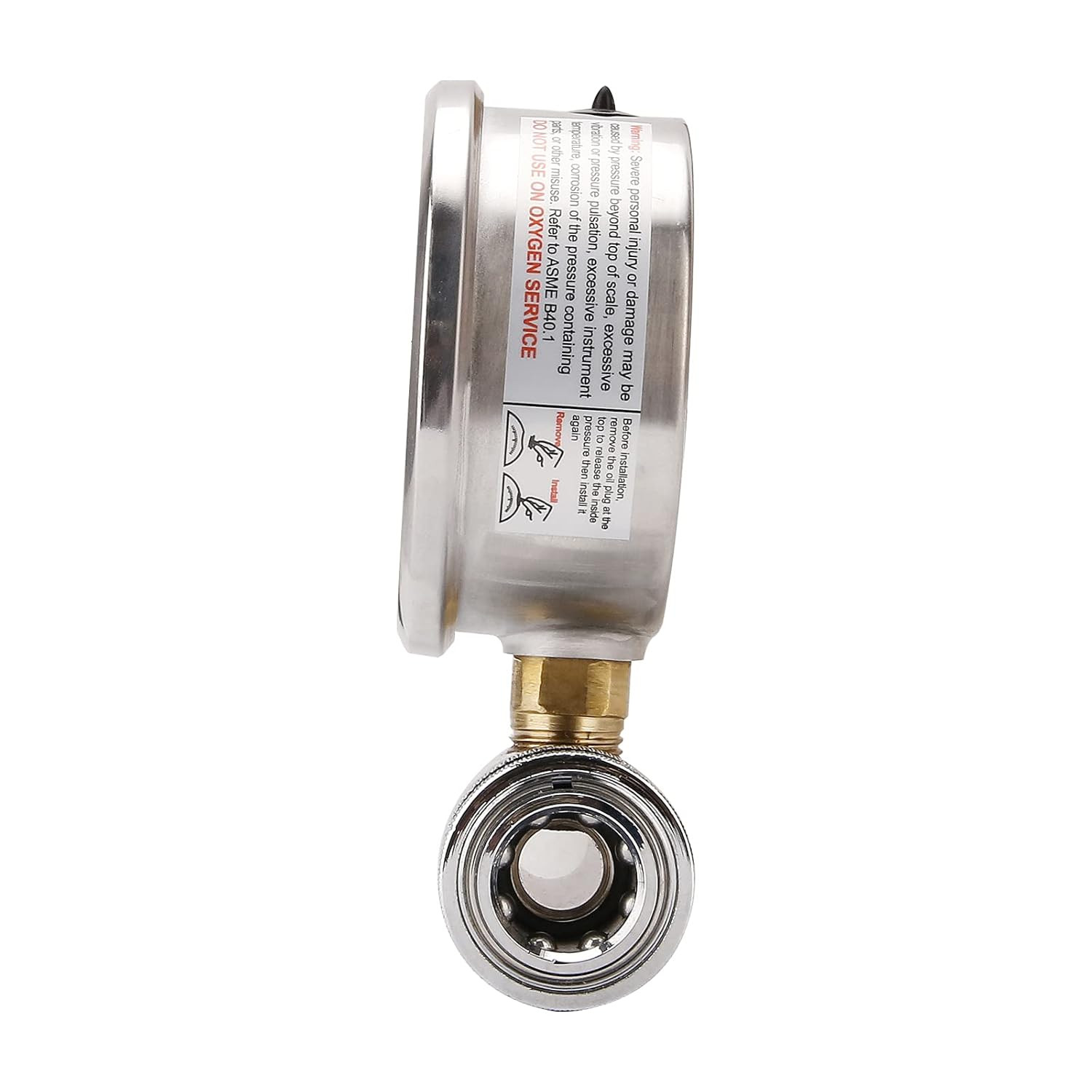 2-1/2″ Pressure Washer Pressure Gauge Kit, 3/8 Inch Quick Connect, 0-5000 PSI, L