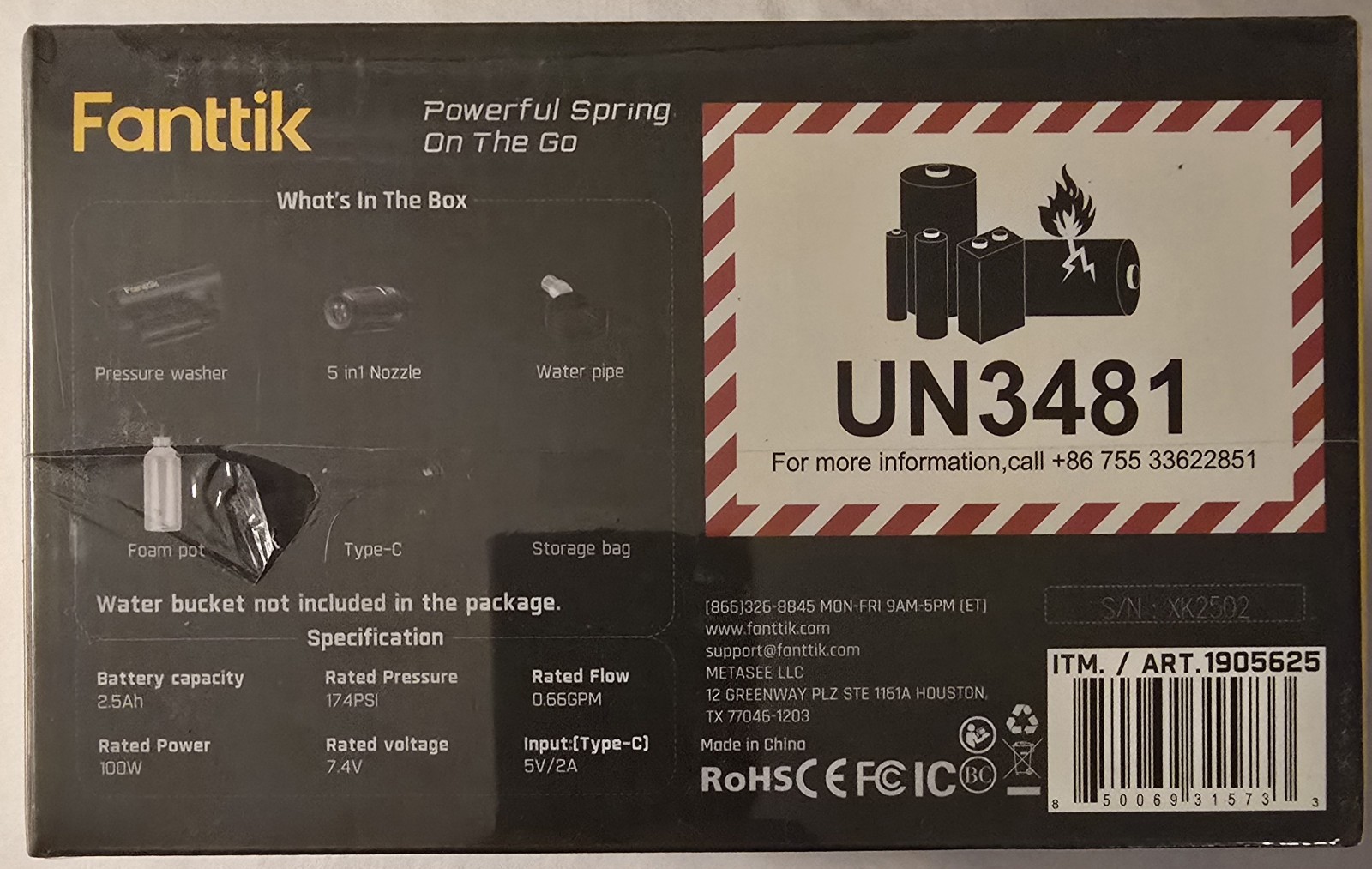 Fanttik K100 Flip Portable Cordless Electric Sprayer, Foldable Pressure Washer