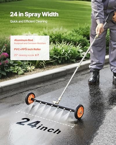 24″ Pressure Washer Undercarriage Cleaner – 4000 PSI, Stainless Steel, 7 Nozzles