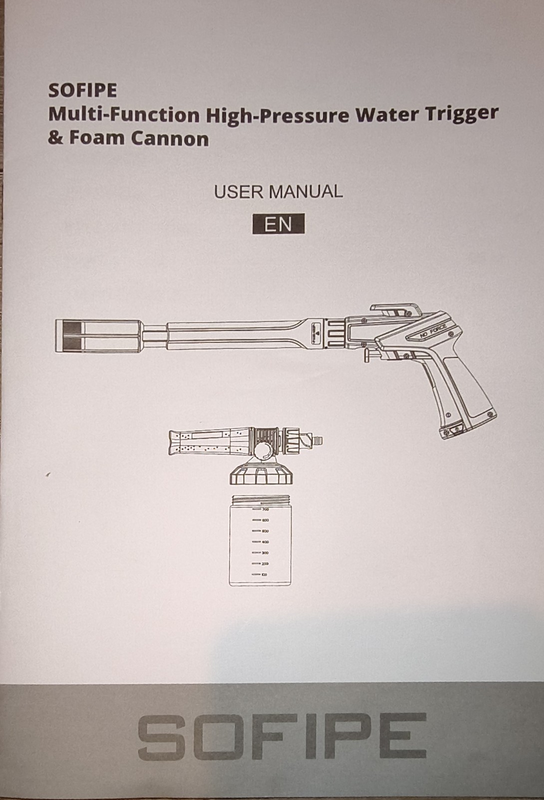 5-in-1 Pressure Washer Gun Foam Cannon Shotgun Style Adjustable Nozzle Kit