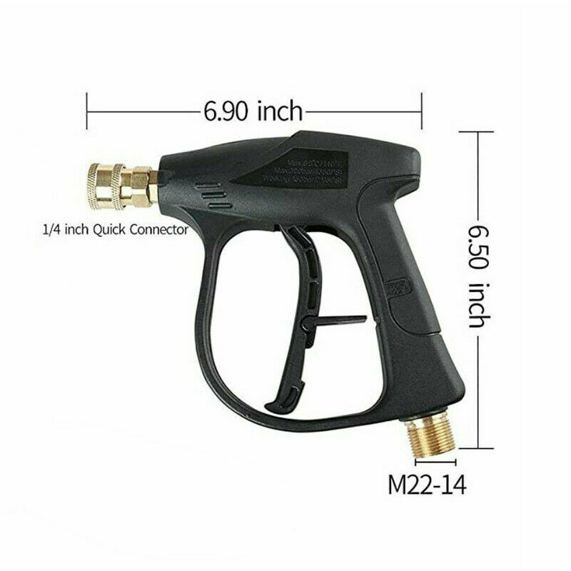 1/4″ Snow Foam Pressure Washer Gun Car Wash Soap Lance Cannon Spray Jet Bottle