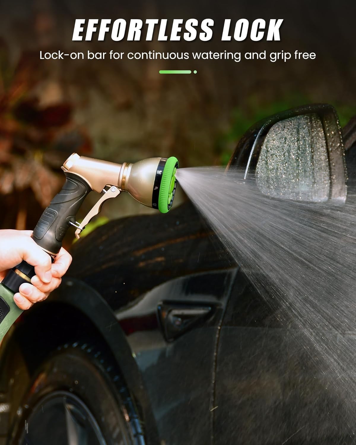 9 Spray Patterns Heavy Duty Garden Hose Nozzle 3/4 Inch NH Connector