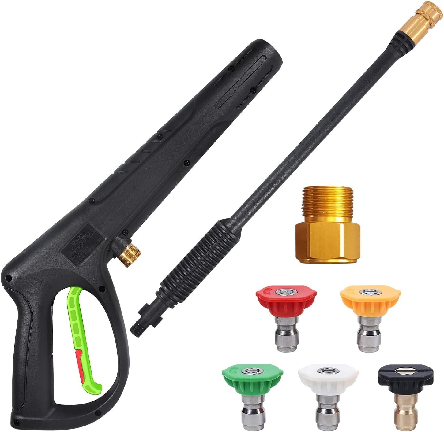 Elite Pressure Washer Gun with Brass Extension Wand & 5 Nozzle Tips, 2320 PSI