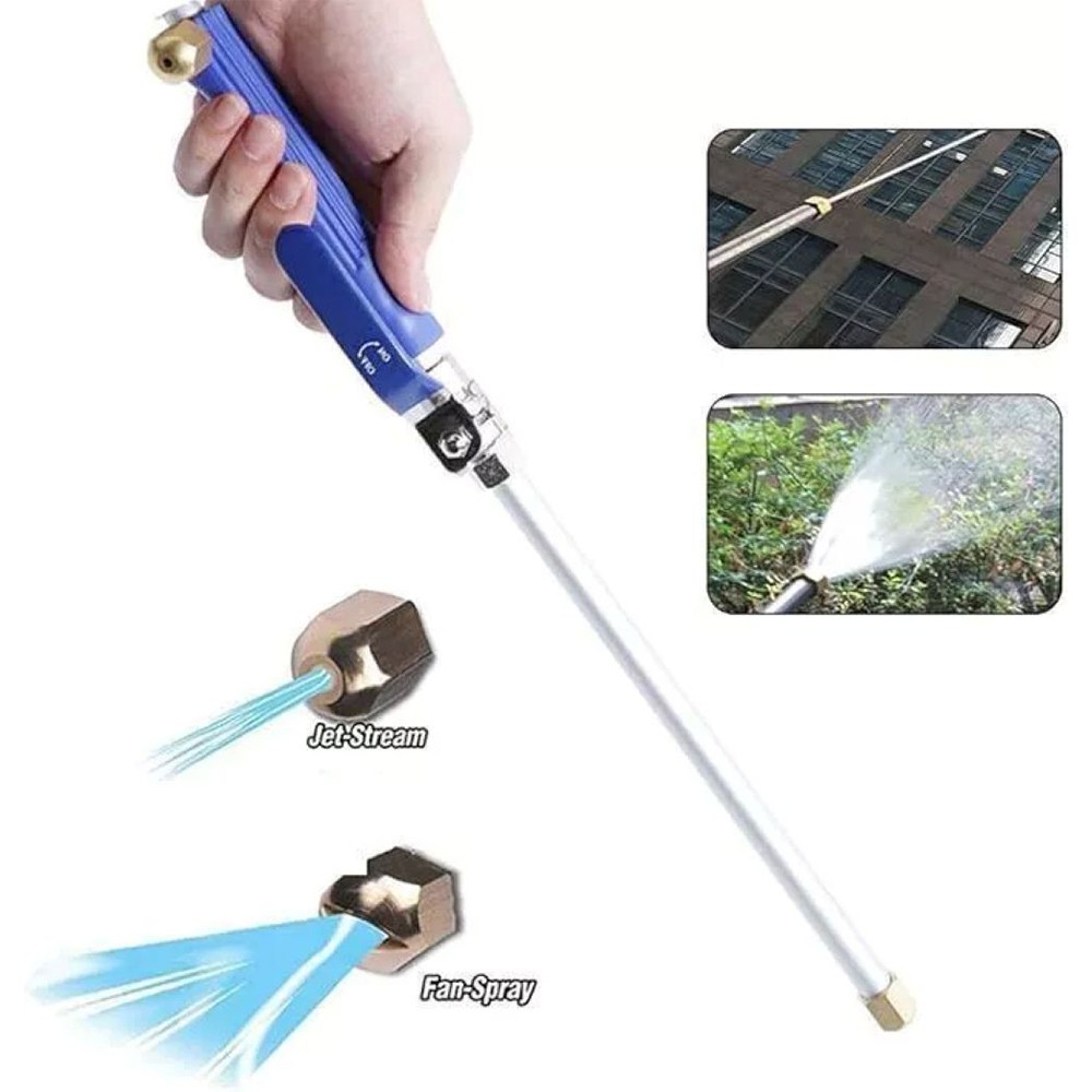Spray Gun Extension Wand Dual Nozzles 3/4 Inch US Garden Hose Home Cleaning Tool