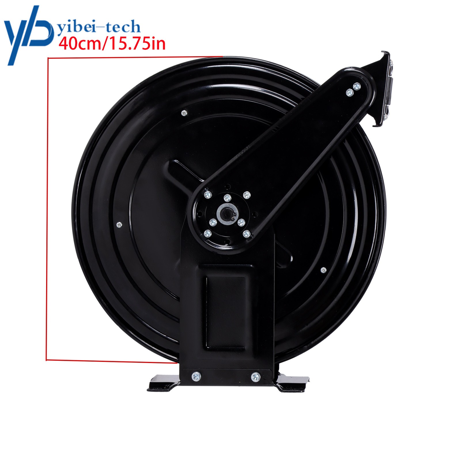 Pressure Washer Hose Reel 50ft with Swivel Arm, 3/8″ NPT Outlet Pipe, 4000 PSI