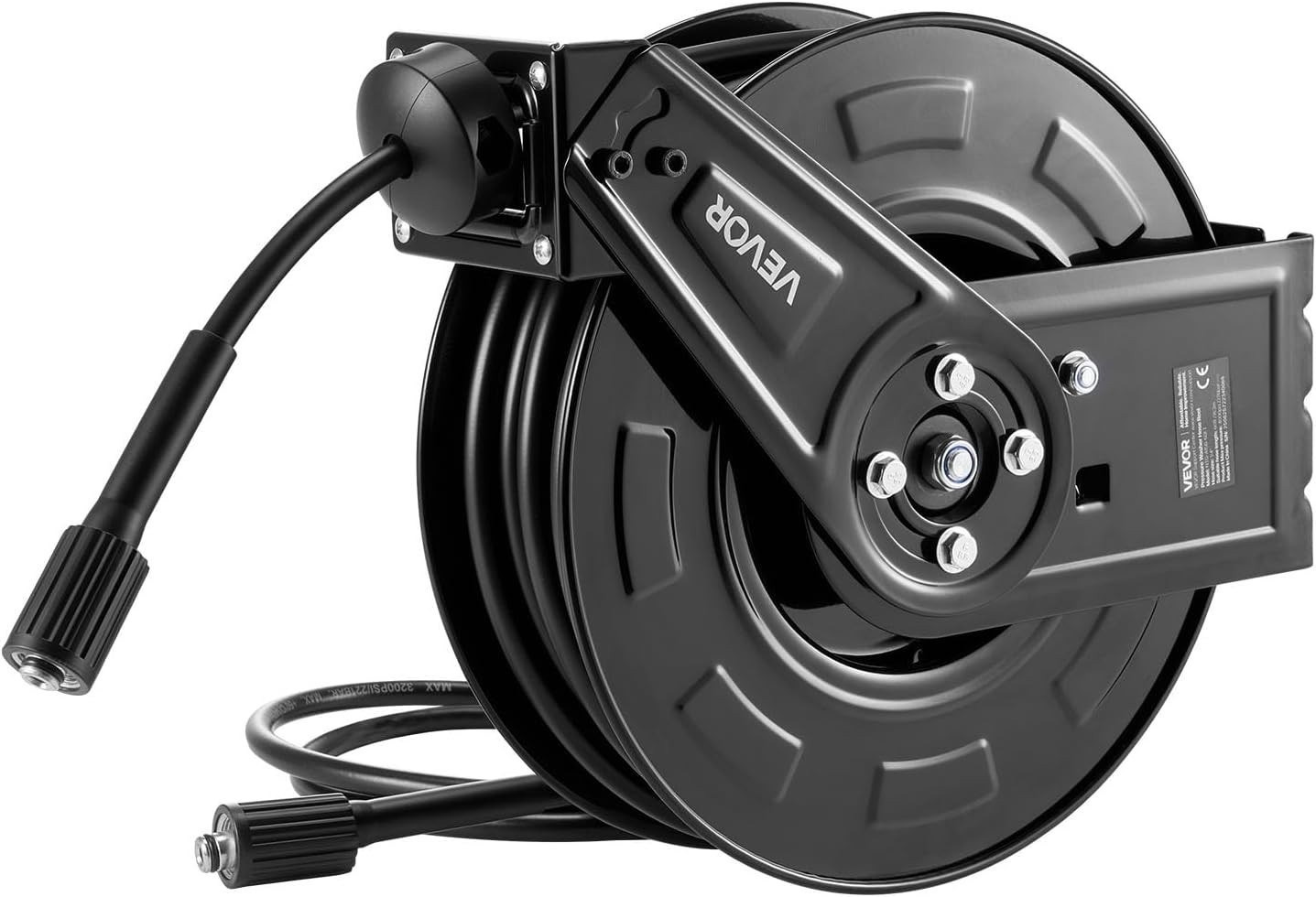 Steel Pressure Washer Hose Reel 60 Ft x 1/4 inch – Hassle-Free Storage