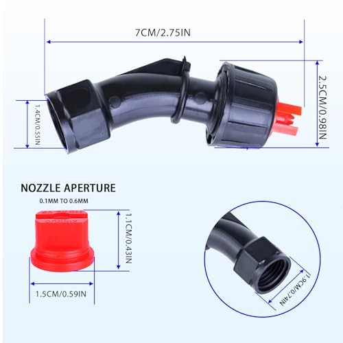 Spray Nozzle Tips 7PCS 0.1-0.6mm Flat Fan