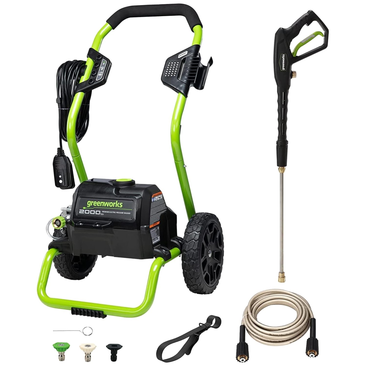 2000 PSI Electric Pressure Washer with 25FT Hose & 35FT Cord – Effortless Cle…