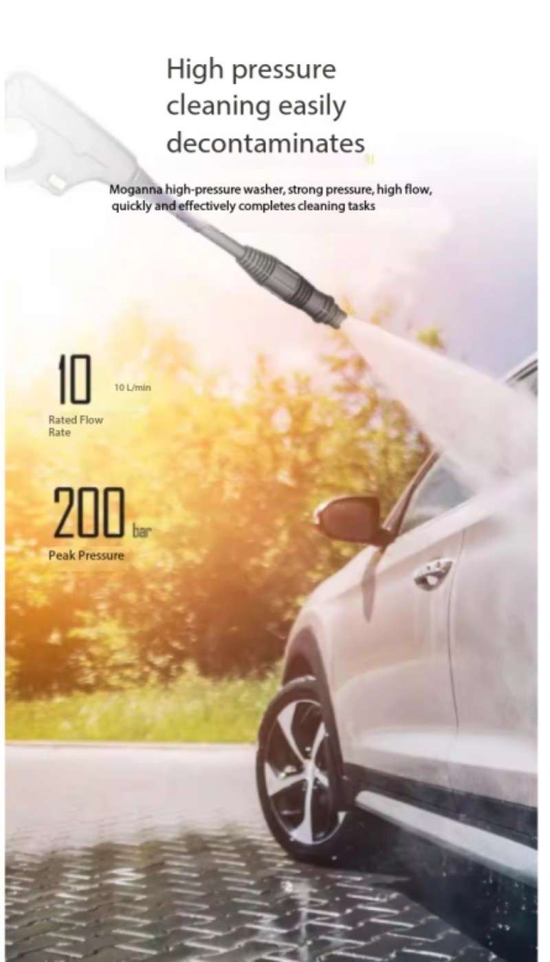 Car Wash Machine High-Pressure 220V Water Gun Floor Cleaning Pressure Pump Brush