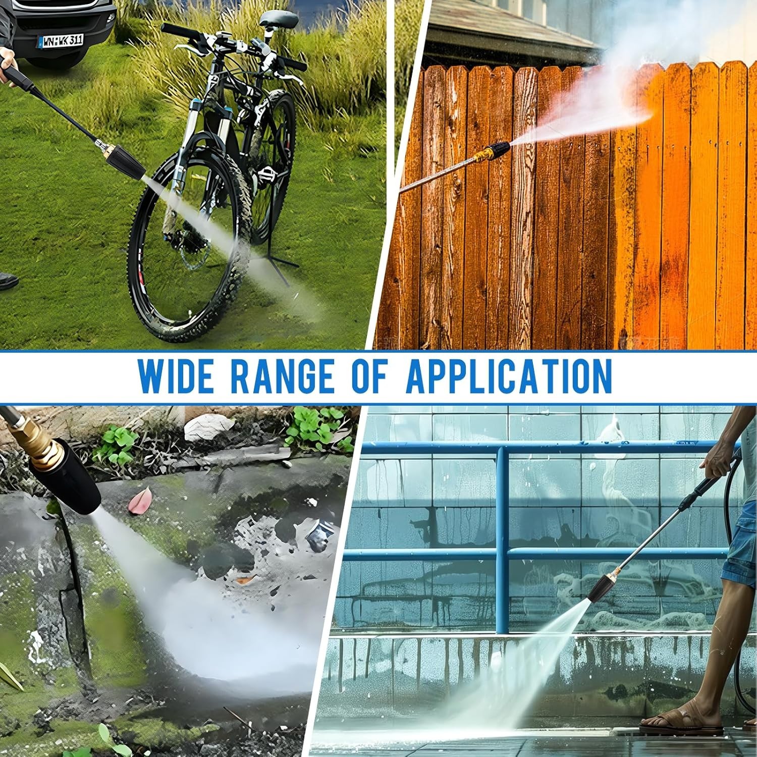 4000 PSI Turbo Pressure Washer Nozzle with Ceramic Core & 360° Rotation