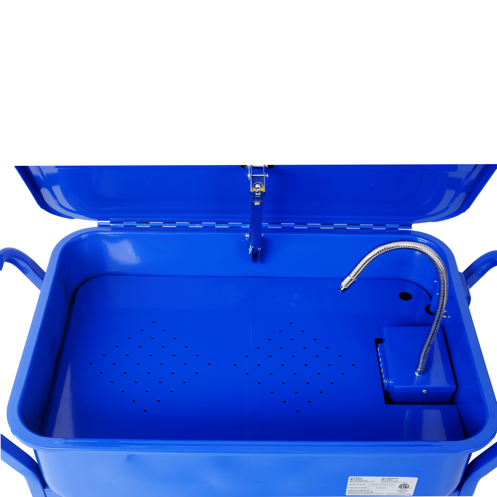 Mobile Parts Washer 20 Gallon Portable Cleaner for Use w/ Water Based Cleaning