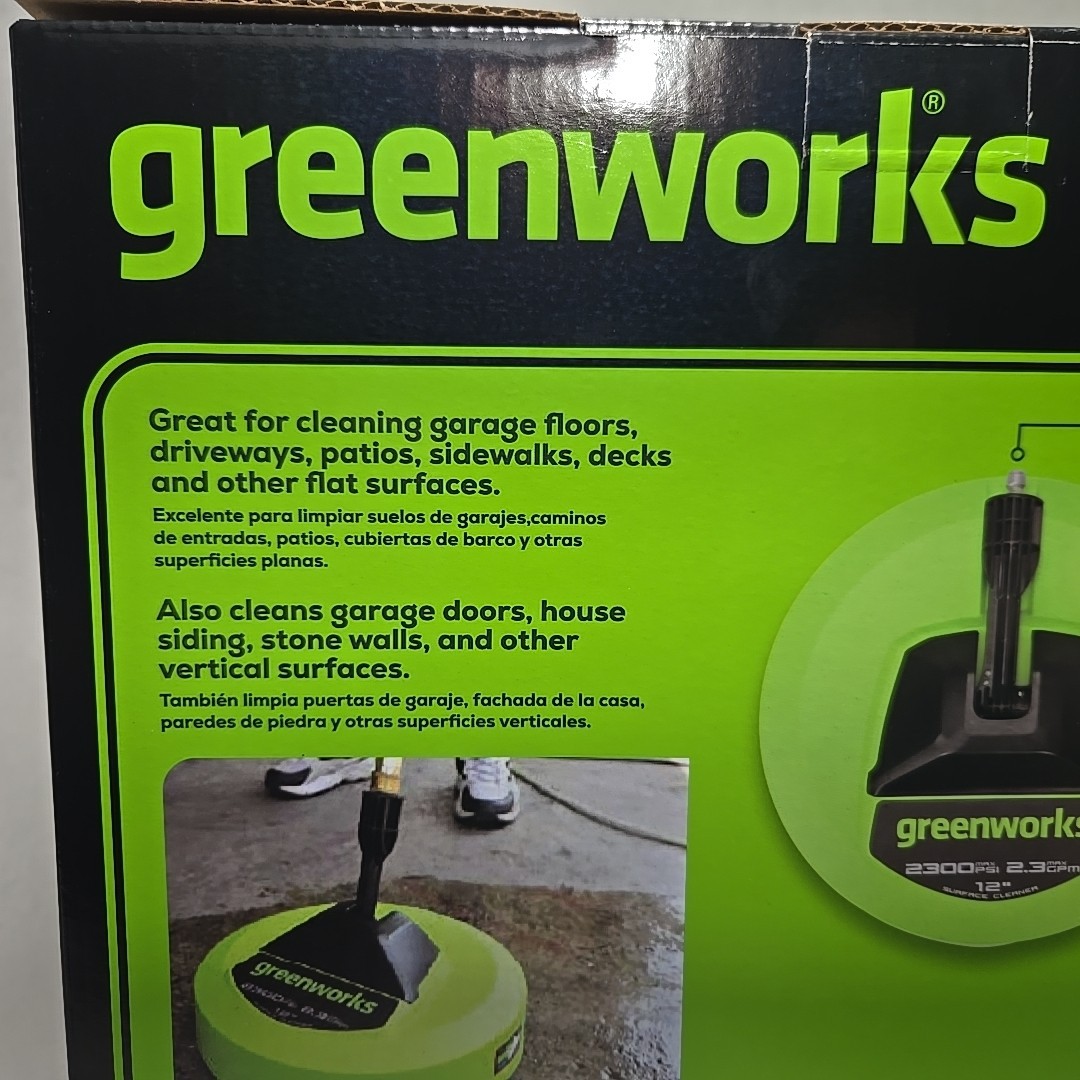 Greenworks 12″ Surface Cleaner For Electric Pressure Washer Max 2300 PSI