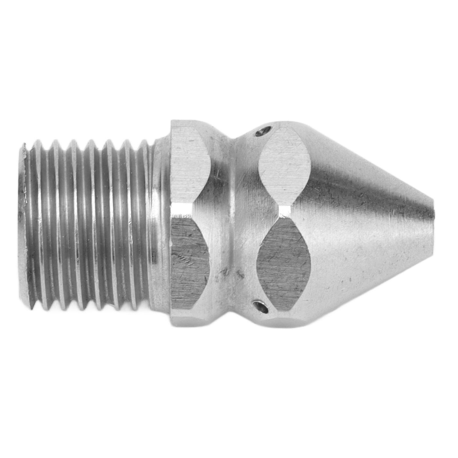 Pipe Cleaning Nozzle G1/4in Male Thread Sewer Nozzle Drain Sewer Wash Jet 4Hole