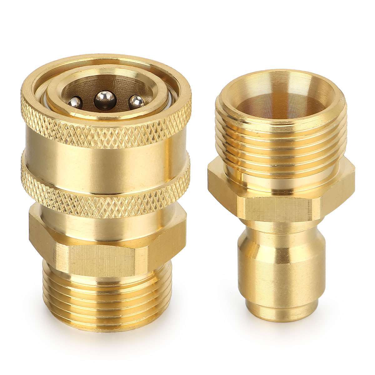 3/8″ M22 Brass Pressure Washer Quick Release Connect Fitting Coupling Adapter
