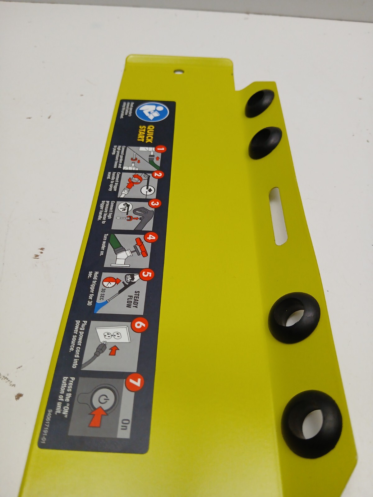 Ryobi OEM Parts. Face Panel Assembly RY142711VNM 2700-psi Corded Pressure Washer