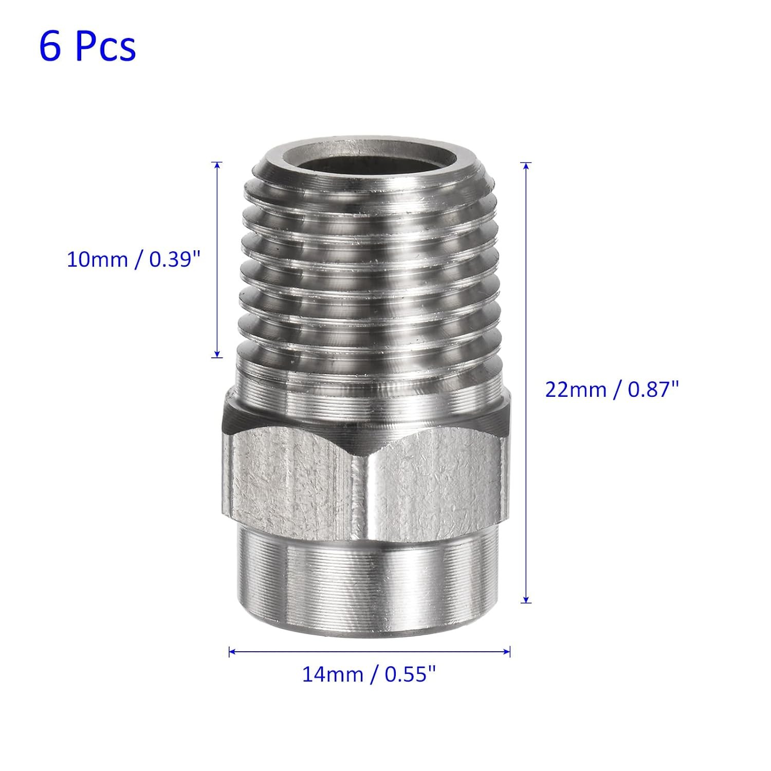 15 Degree 1/4″ NPT Male Thread Surface Cleaner Tips for Pressure Washer