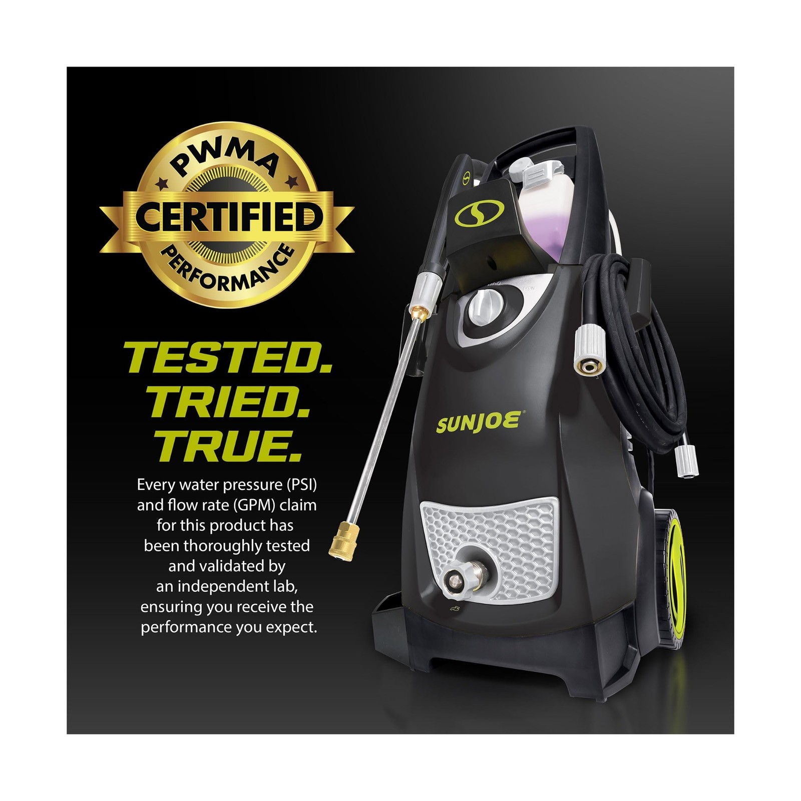 Sun Joe Electric Pressure Power Washer w/Dual Soap Tanks, 2350 PSI (PWMA Cert…