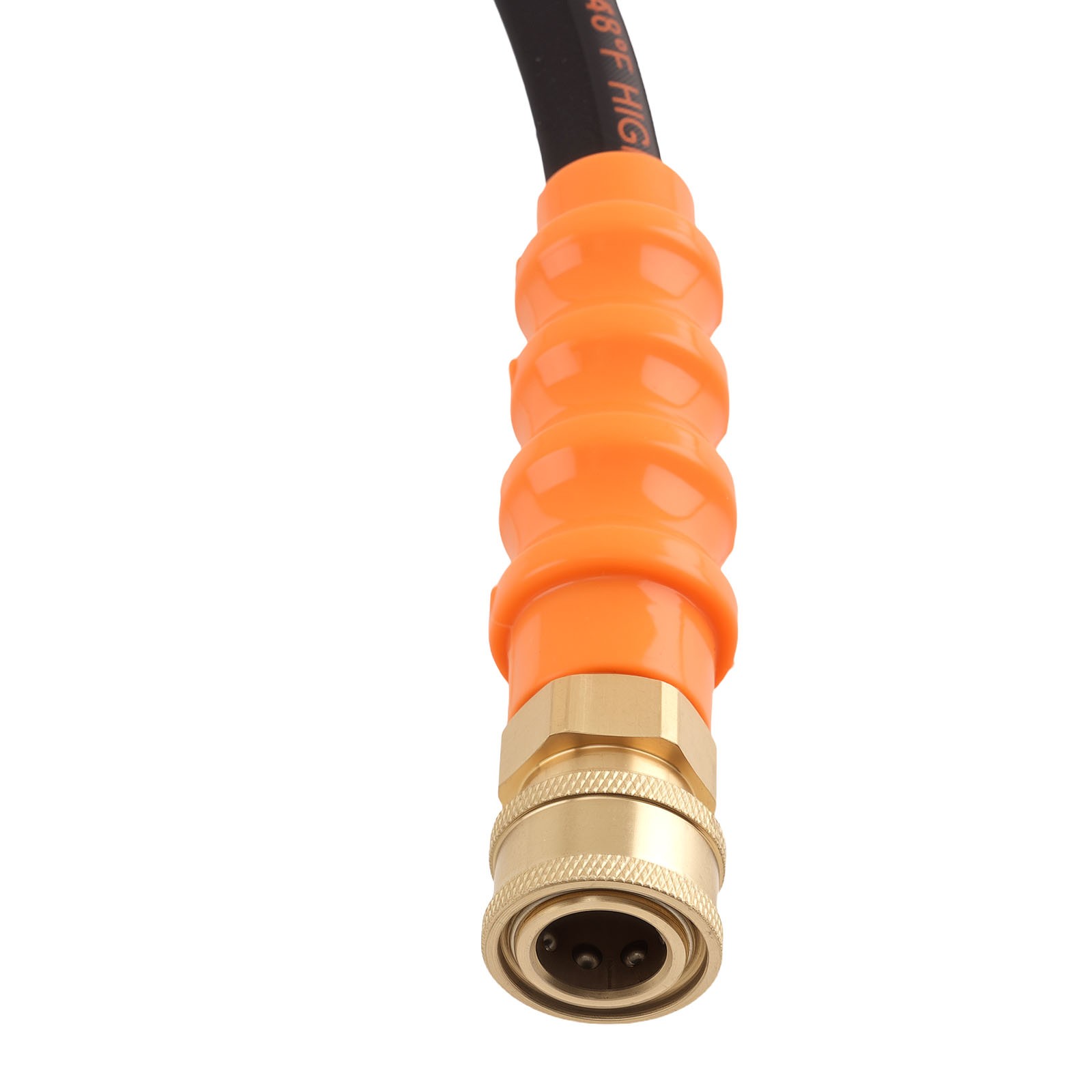 3/8″ Quick Connect Pressure Hose 5FT 4800PSI Steel Wire Braided Rubber Black