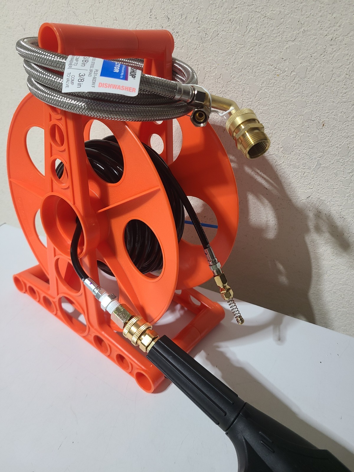 Already Assembled – Sewer Jetter Kit for Pressure Washer 50ft 1/8In. Easy in/out
