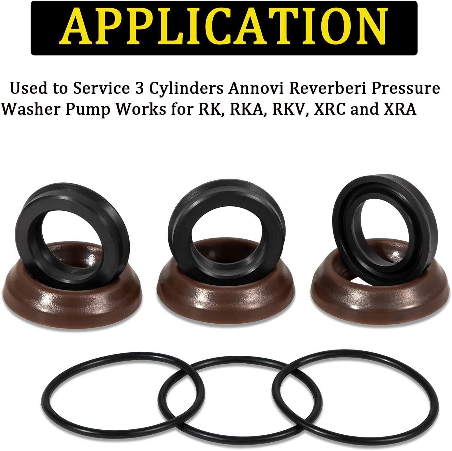 For Annovi Reverberi Pressure Washer Pump RK RKA RKV XRC AR1857 Seal Kit 18mm