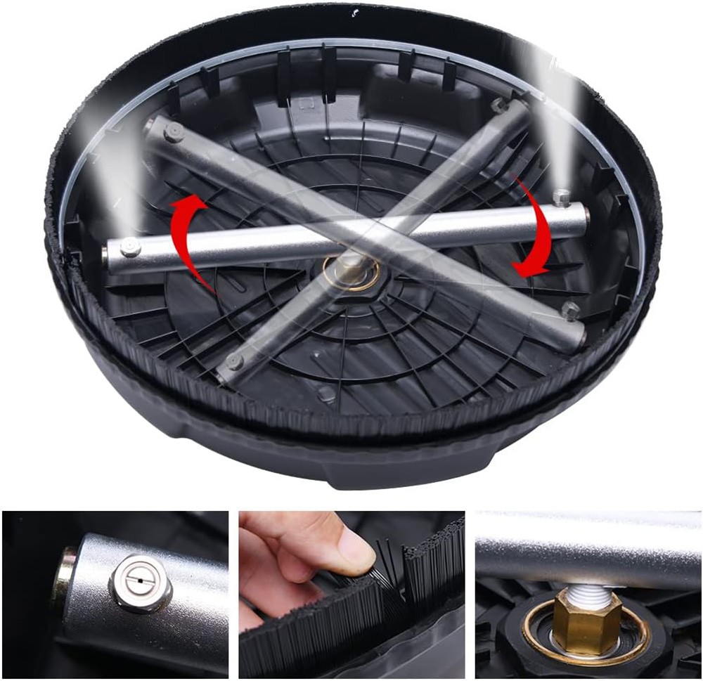 15″ Pressure Washer Surface Cleaner Power Washer Attachment with Extension Wands
