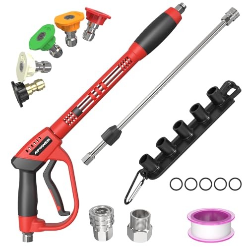 Pressure Washer Gun, with Replacement Wand Extension Power Washer Long 40 Inch