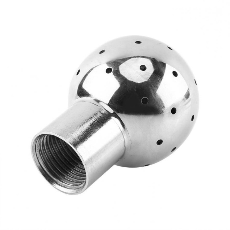 Smooth Surfaces Steel Cleaning Nozzle Sprayer Ball With Fixed Internal Thread