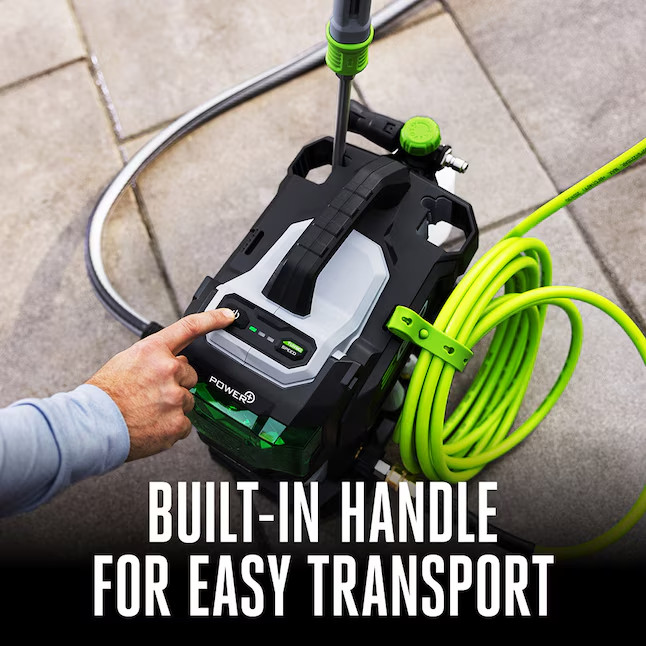 EGO POWER+ Compact 2100-PSI 1.2-GPM Cold Water Battery Pressure Washer w/ 4 Tips