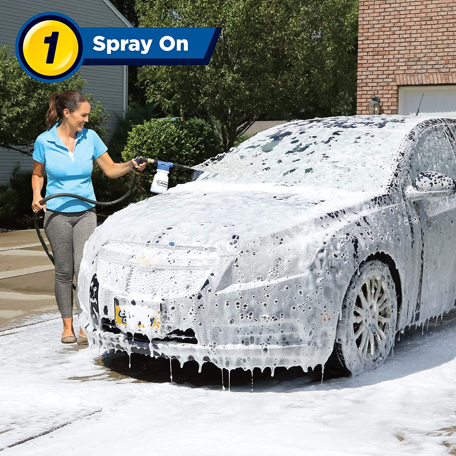 Carwash Cannon Foam Blaster Nozzle Gun for Car, Truck, Boat & More – 5 Spray Set