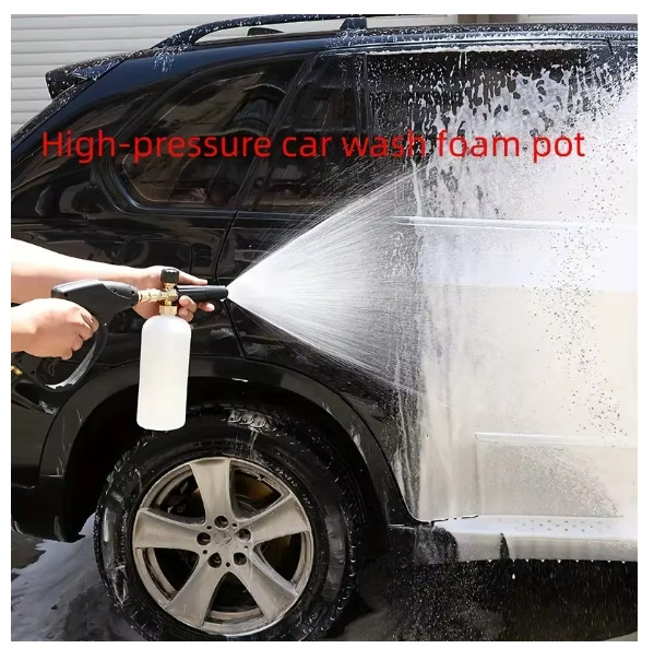 1/4″ Snow Foam Pressure Washer Gun Car Wash Soap Lance Cannon Spray Jet Bottle
