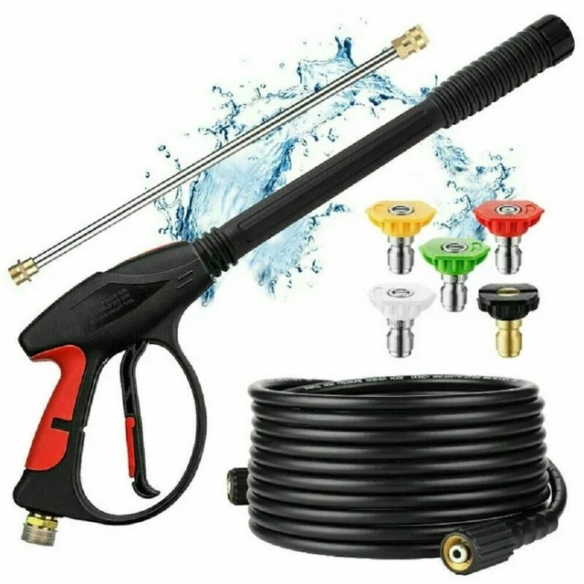 High Pressure 4000PSI Car Power Washer Gun Spray Wand Lance Nozzle and Hose Kit