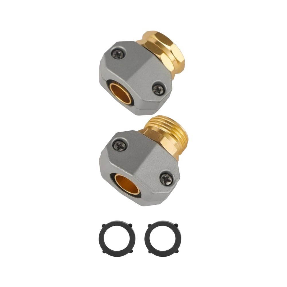 Zinc Aluminum Male Female Hose Coupling with Rubber Seals for 5/8 3/4 inch