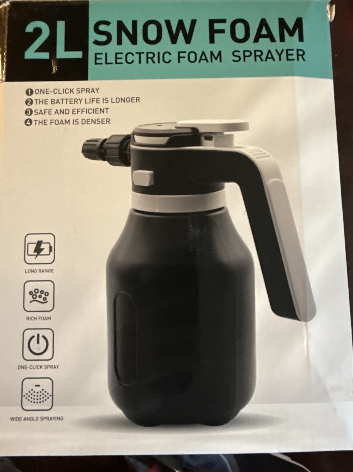 Electric Foam Sprayer 2L Portable Rechargeable Cordless Pressurized Spray Foam
