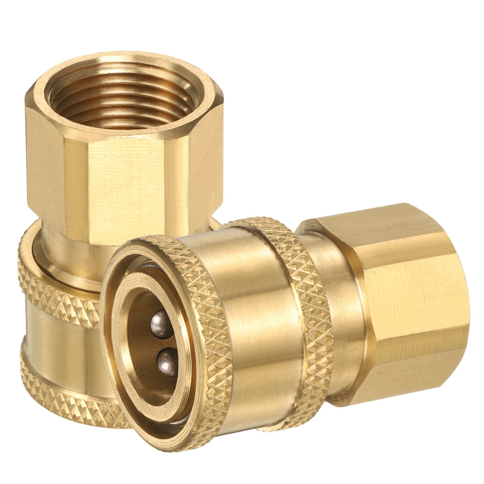 2Pcs Pressure Washer Adapter 1/4″ Female Quick Plug to G3/8″ Male Brass