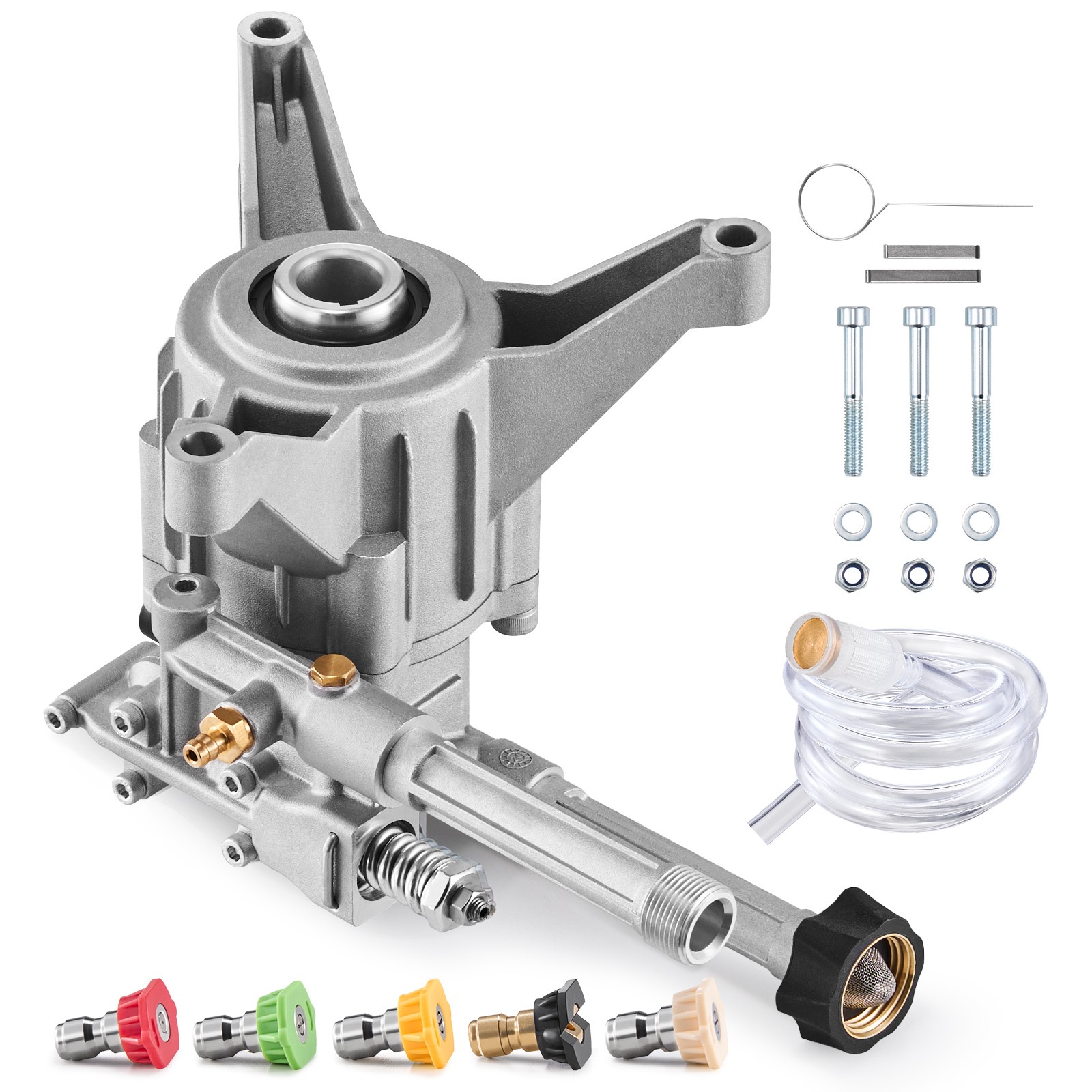 VEVOR Pressure Washer Pump 7/8″ Shaft Vertical 3100 PSI 2.5GPM with 5 Nozzles
