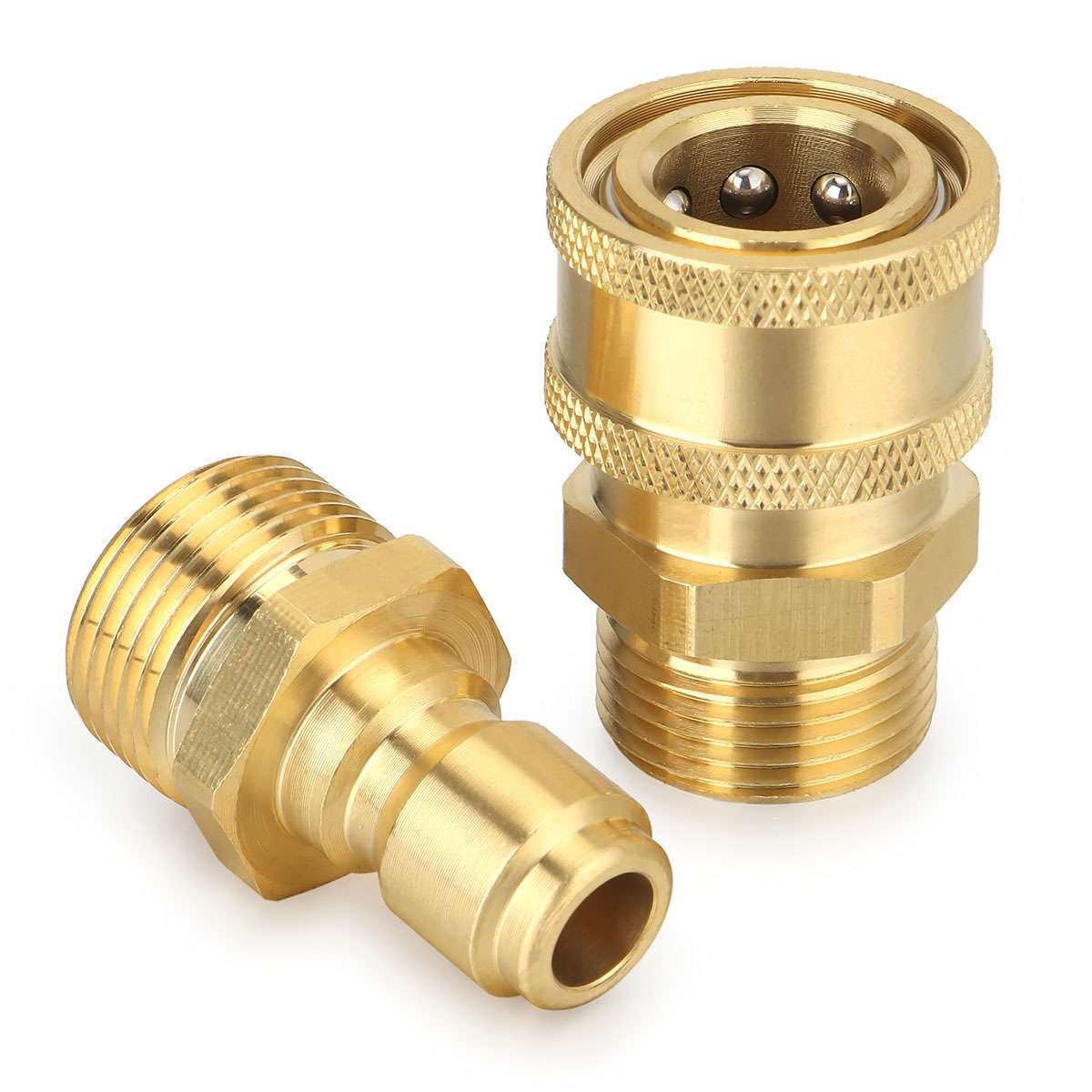 3/8″ M22 Brass Pressure Washer Quick Release Connect Fitting Coupling Adapter US