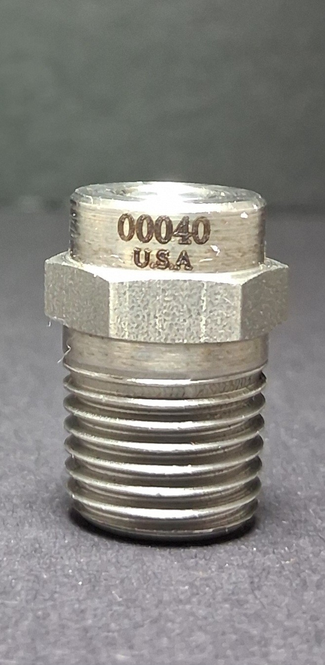 USA Meg 00040 Jetwash 0°, Size 4.0 Pressure Washer Spray Nozzle 1/4″ NPT S/S