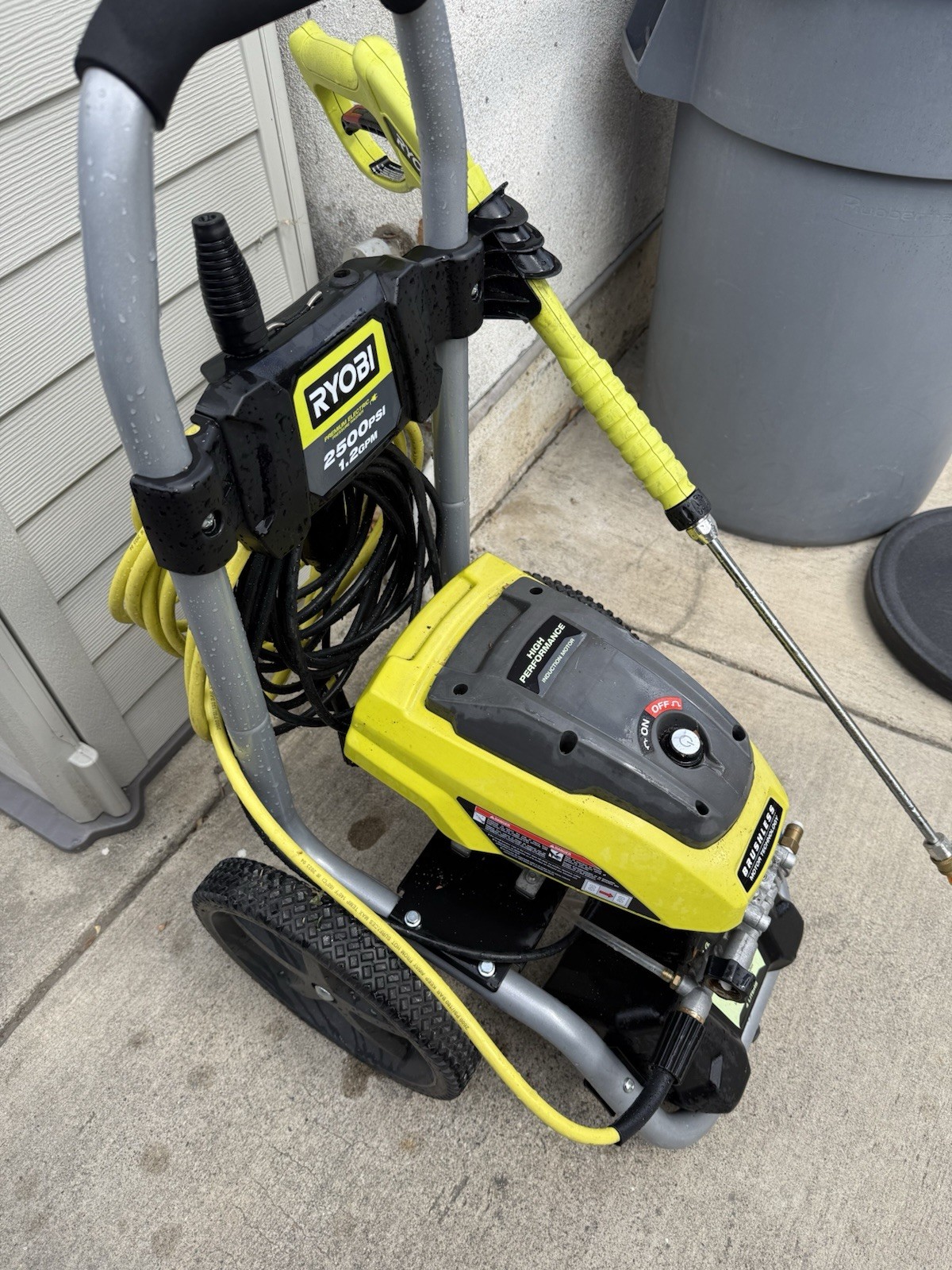 RYOBI 2500 PSI Corded Electric Cold Water Pressure Washer, 1-Gal Soap Tank