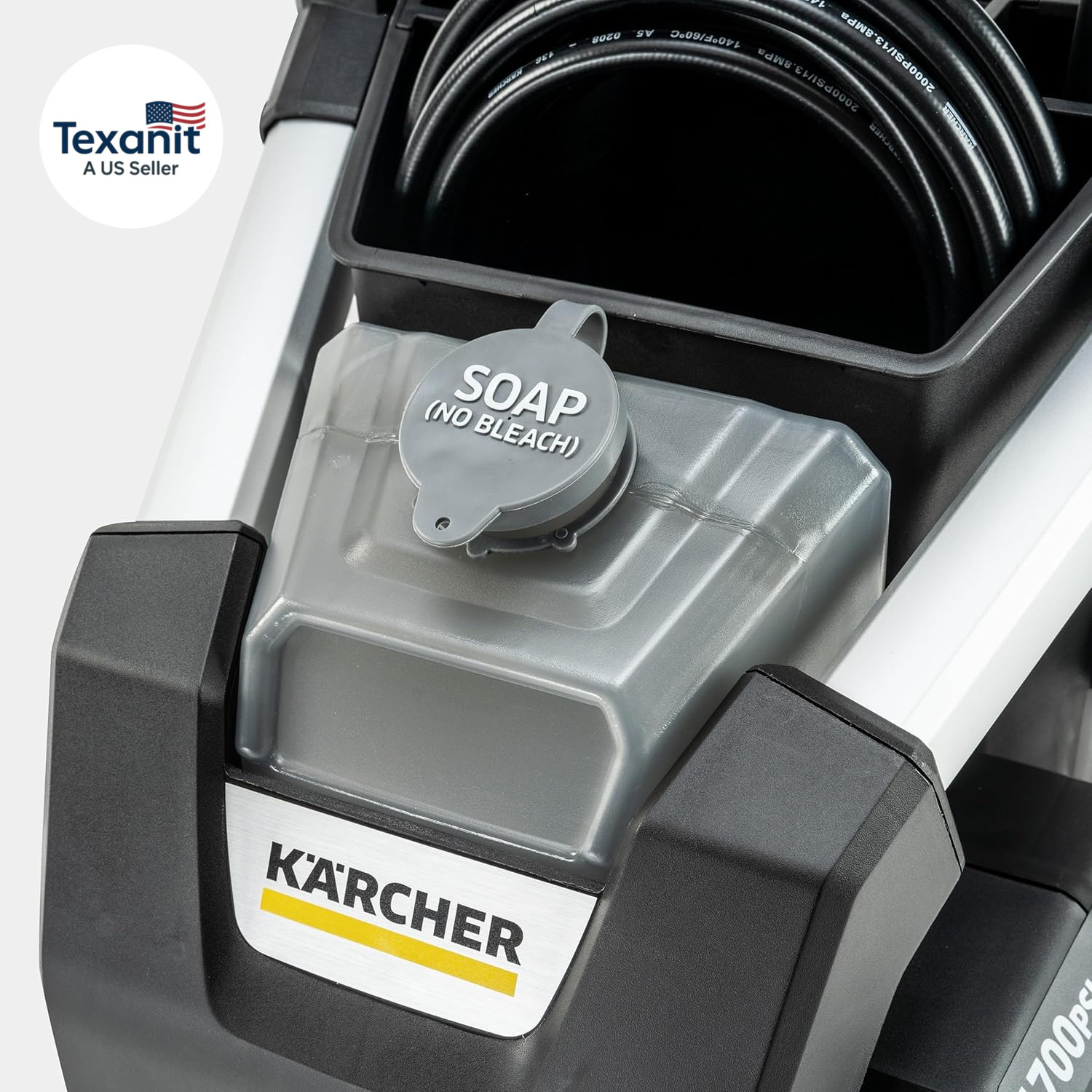 Pressure Washer K1700B, CETA Certified, 3 Spray Nozzles, Detergent Tank, for Car